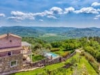 Villa and pool from above